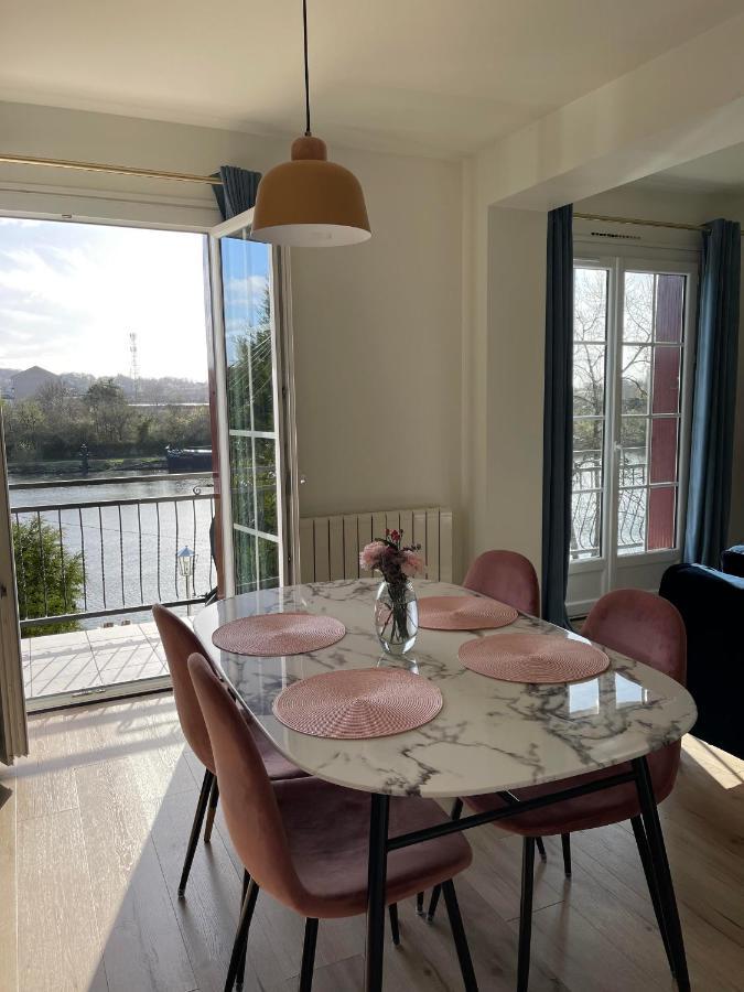 Ambiance Seine, Appartement Surplombant La Seine -51 M2, Anemone- Thomery المظهر الخارجي الصورة